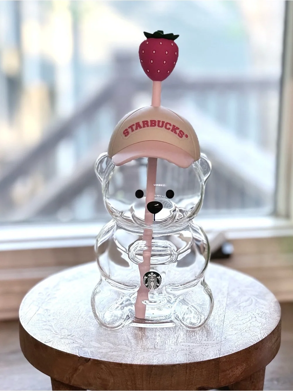 Starbucks Bearista Pink Summer 2026 Limited Edition Ball Cap Strawberry Bear